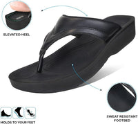 Aerothotic - Ostrya Thong Sandals For Women - Black (L0336)