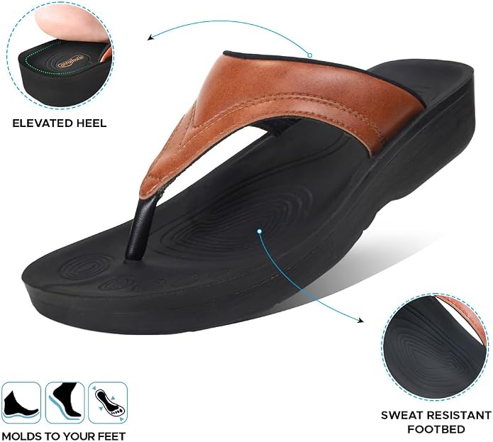 Aerothotic - Ostrya Thong Sandals For Women - Tan (L0336)