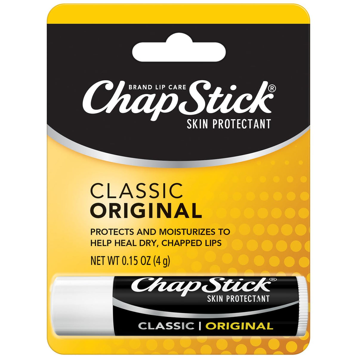 ChapStick Classic Original Lip Balm Tubes, Lip Care - 0.15 Oz (1-Pack)