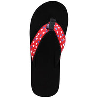 NORTY Womens Flip Flops Adult Female Beach Thong Sandals, Black Hearts