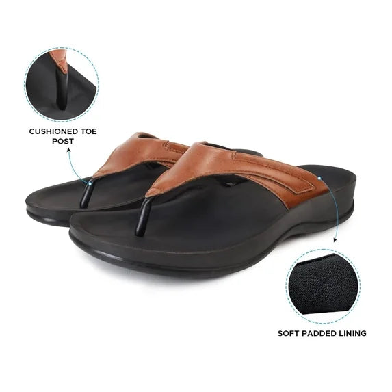 Aerothotic Women's All-Day Wear Sandal, Comfortable, Algiz, Tan