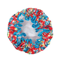Wrapables Reusable Women's Waterproof Shower Caps, Exotic Floral
