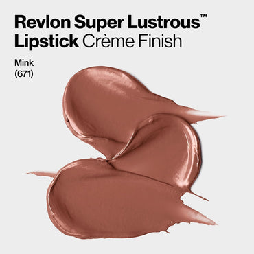 Revlon Super Lustrous Creme Lipstick, Creamy Formula, 671 Mink