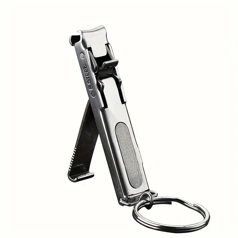 1pc Ultra-Thin 0.5cm Foldable Portable Stainless Steel Nail Toe Cutter, Trimmer Scissor for Manicure Pedicure, Fingernail Clipper