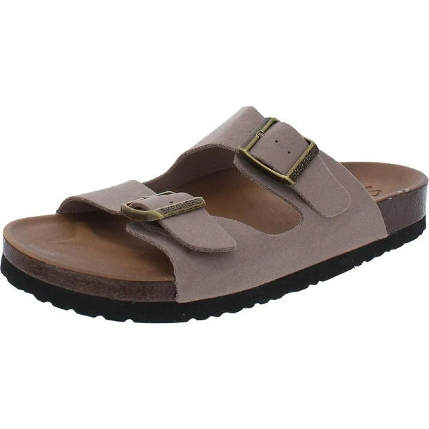 Skechers Ladie's Luxe Fresh Spirit Two Strap Granola Sandals, Taupe 9