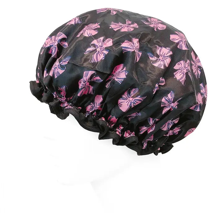 Wrapables Double Layer Waterproof Shower Caps, Dots, Cherries & Kitties (Set of 4)
