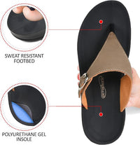 Aerothotic Women's Comfortable Arch Support Sandal, Shale, Khaki (L0817)