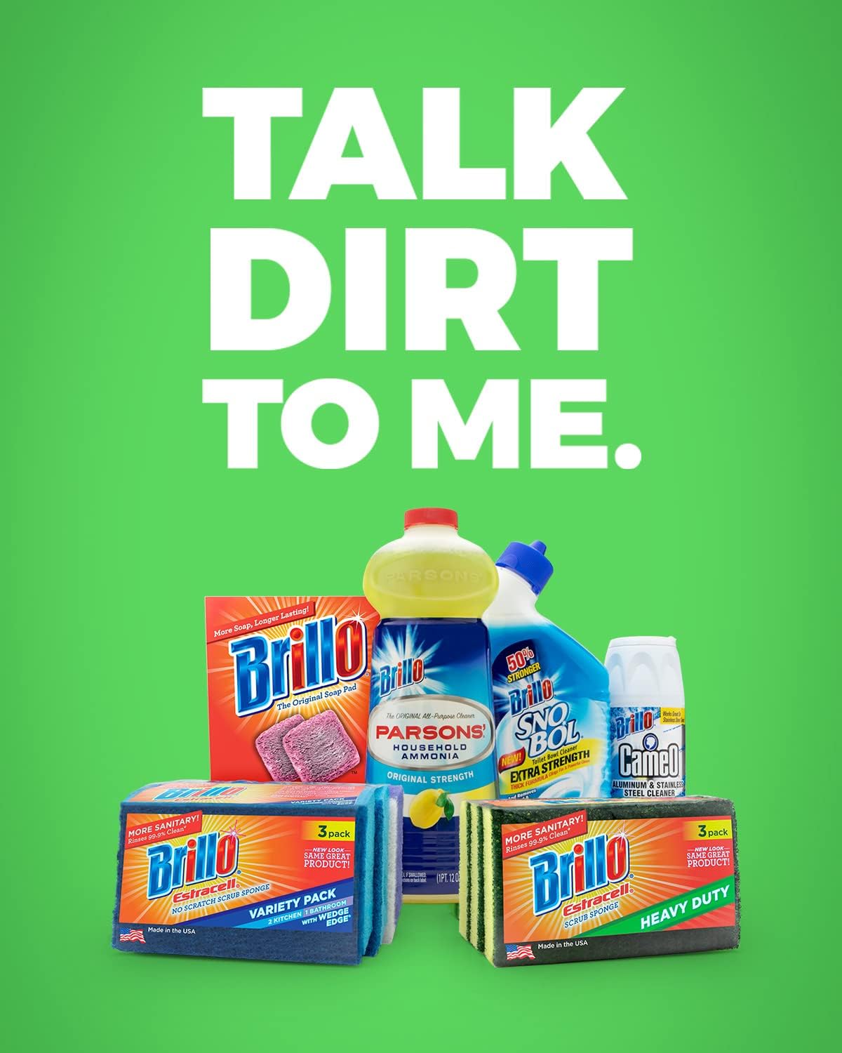 Brillo Heavy Duty Premium Scour Pads, Tough on Grease (2-Count Each Pack)