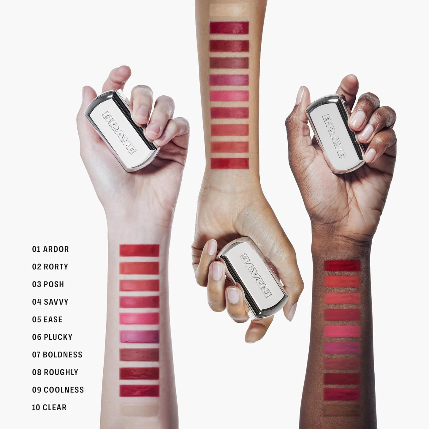 BRAYE Lipsleek 2-in-1 Lip Balm/Blush including Long Multi Strap