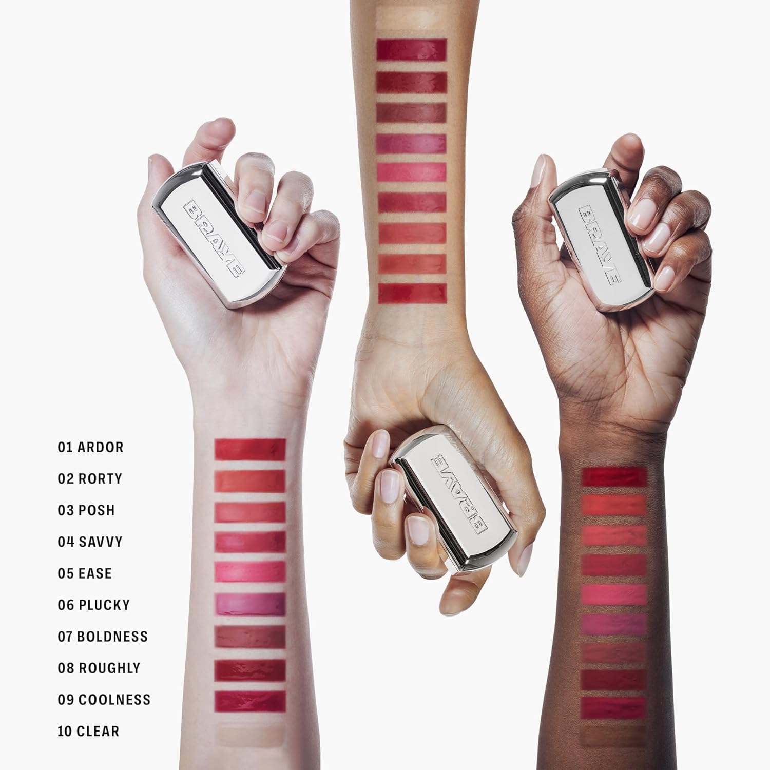 BRAYE Lipsleek 2-in-1 Lip Balm/Blush including Long Multi Strap