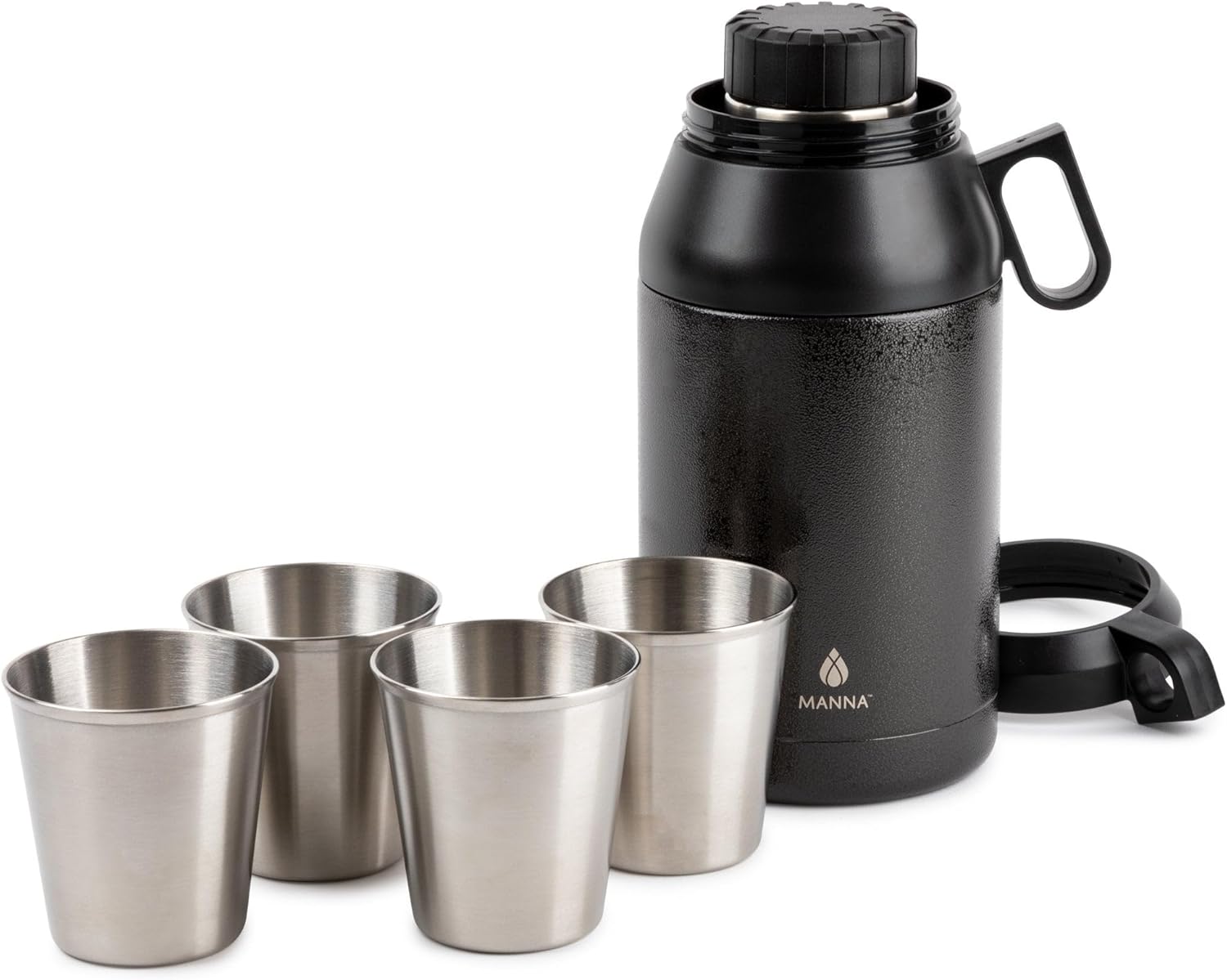 Manna Stack Stainless Steel Insulated Growler - 64 Oz - Black