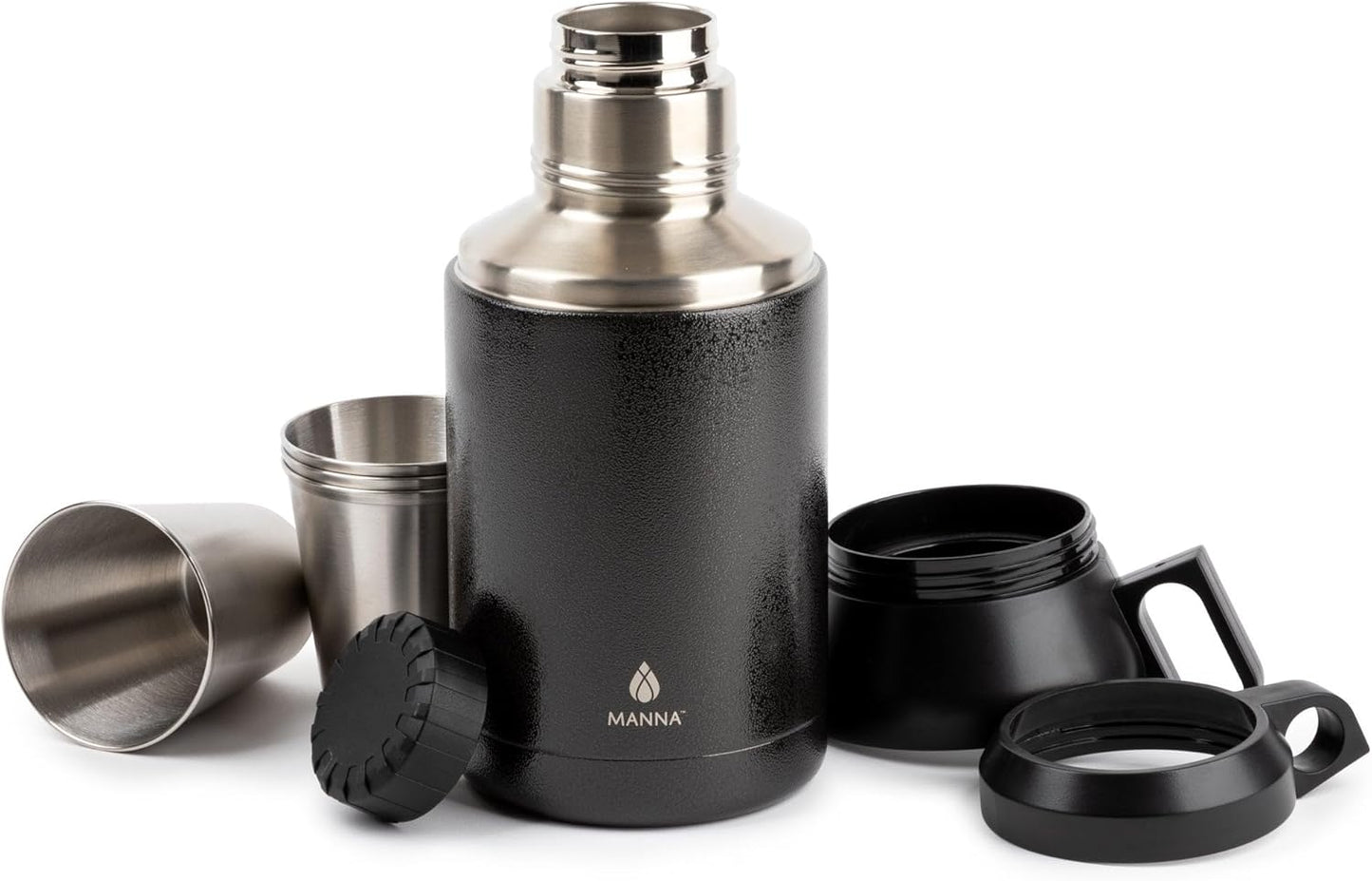 Manna Stack Stainless Steel Insulated Growler - 64 Oz - Black