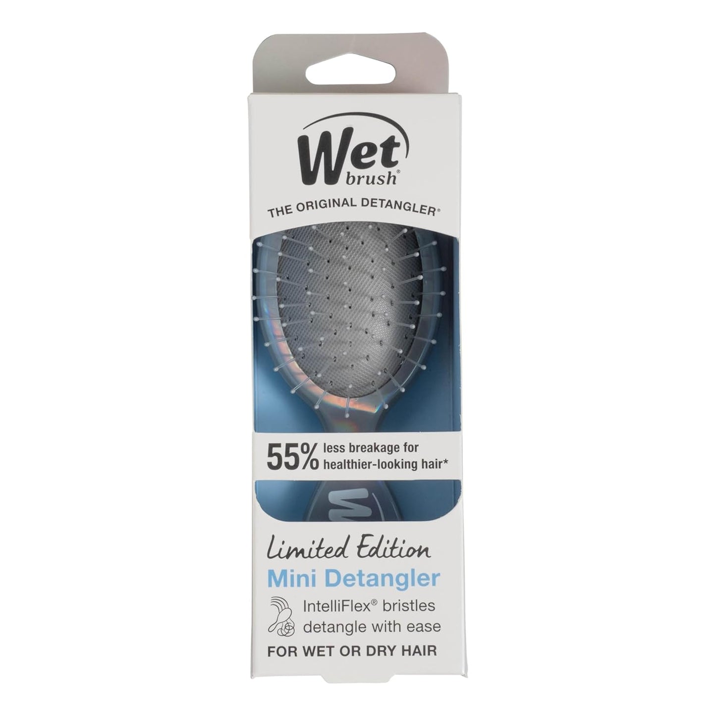 Wet Brush Mini Detangler Hair Brush, Detangling Hairbrush - Chrome