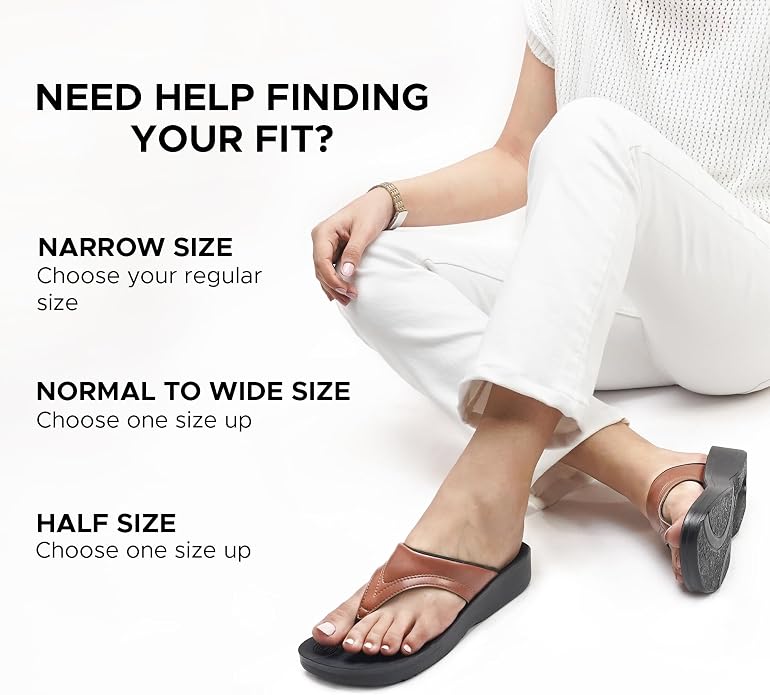 Aerothotic - Ostrya Thong Sandals For Women - Tan (L0336)
