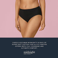 Carole Hochman Ladies Midnight, Super Soft Cotton, Hi-Cut Briefs (8-Pack)