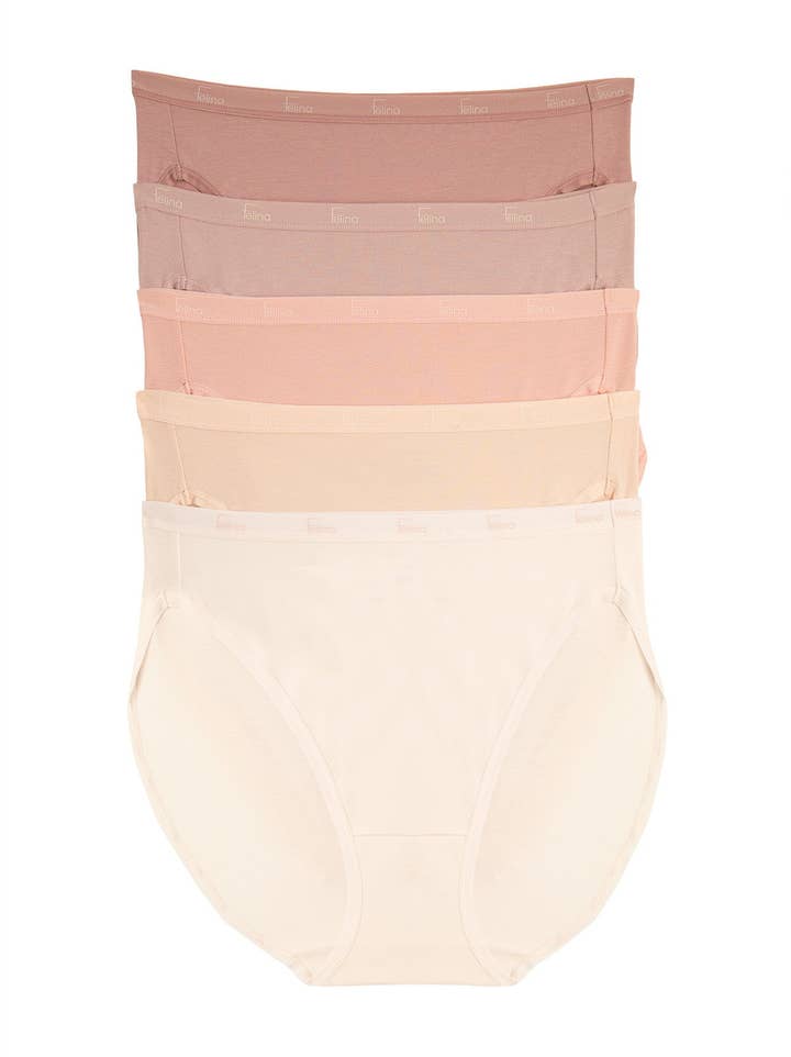 Felina | Signature Cotton Hi-Cut - Rose Hues # 276 (5-Pack)