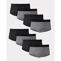 Hanes Men's  Best Brief, Black/Grey, (8-Pack)