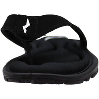 NORTY Womens Memory Foam Adult Female Flip Flops Black - (12115)