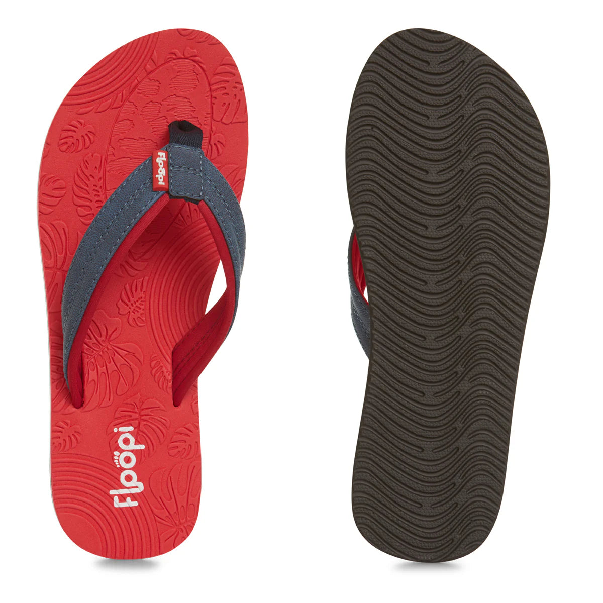 Womens Calli Floral Thong Flip Flop, Red (543)