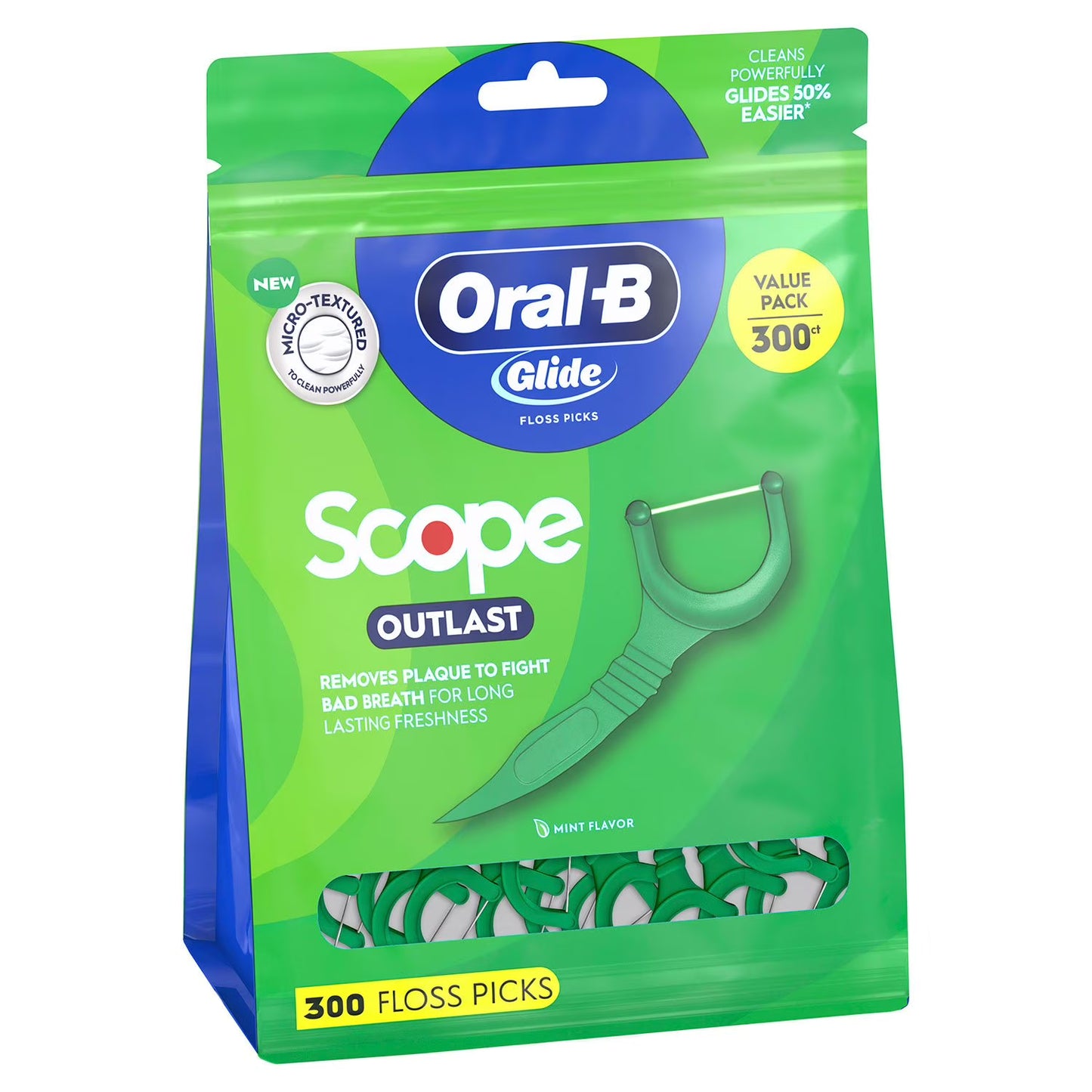 Oral-B Complete Glide Floss Picks, Scope Outlast (300 ct.)