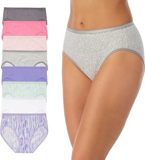 Carole Hochman Ladies Midnight, Super Soft Cotton, Hi-Cut Briefs (8-Pack)