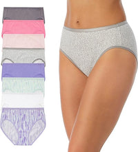Carole Hochman Ladies Midnight, Super Soft Cotton, Hi-Cut Briefs (8-Pack)