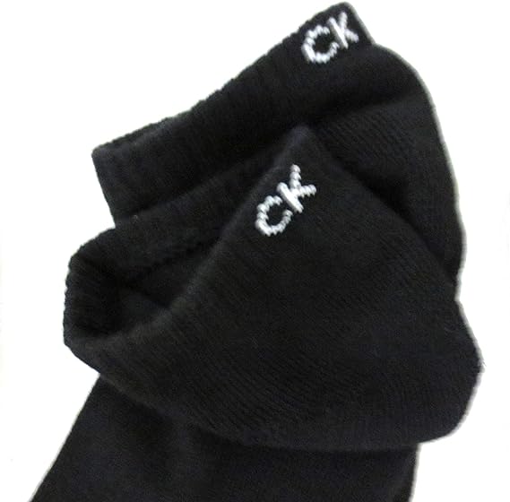 Calvin Klein Men's One Size Athletic Cushion No Show Socks Black