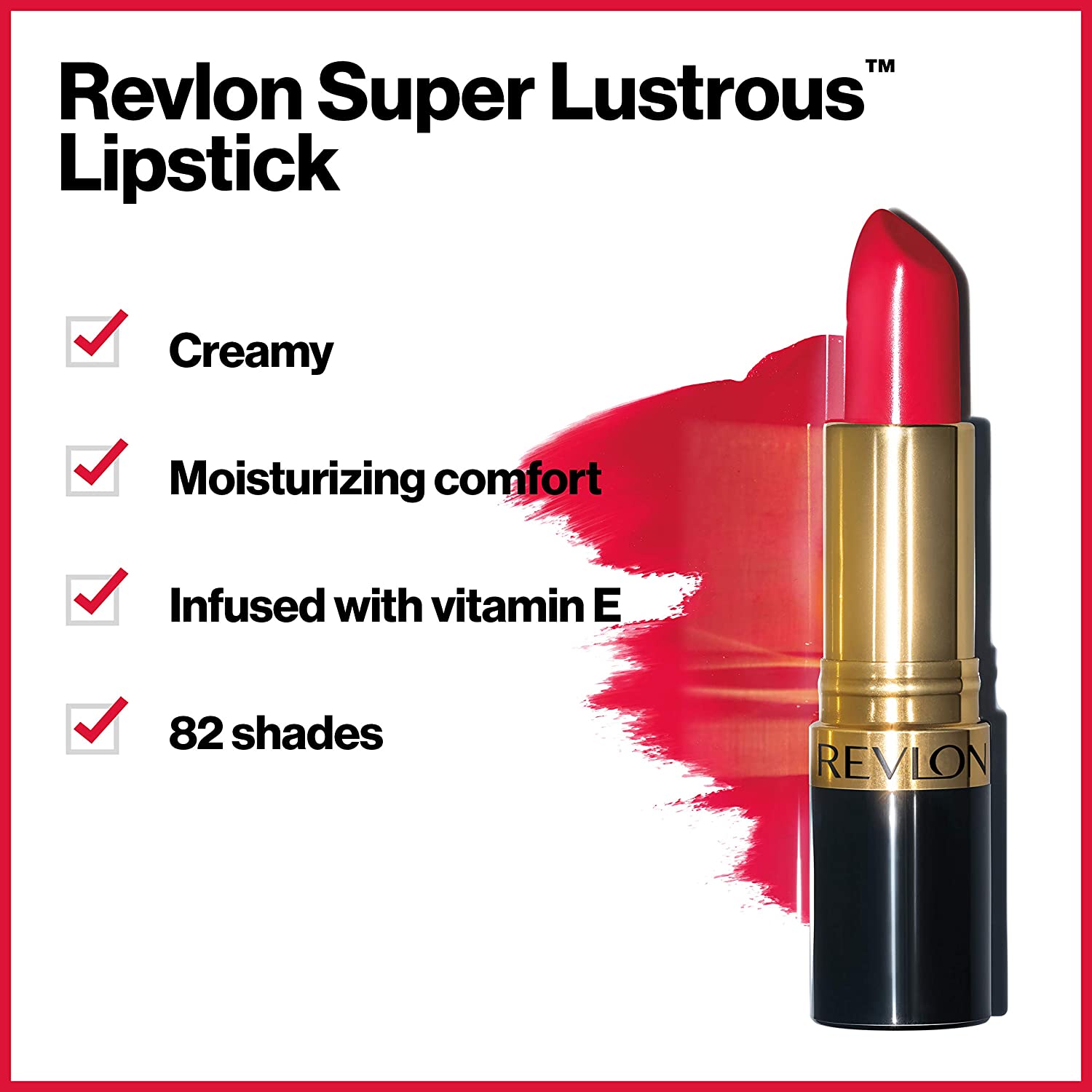 REVLON Super Lustrous Lipstick, Rose & Shine (619)