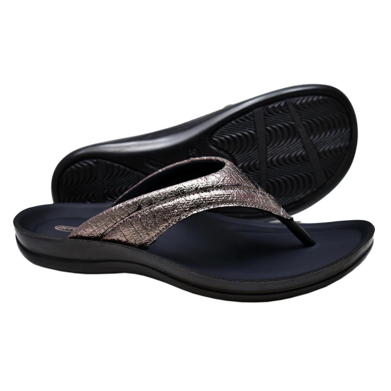 Aerothotic Women's Comfortable Slides, Sela, Grey (L1302)
