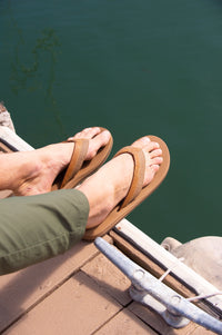 Flojos Ryan Tutone Strap with Arch support Men's Sandal - TAN (846)