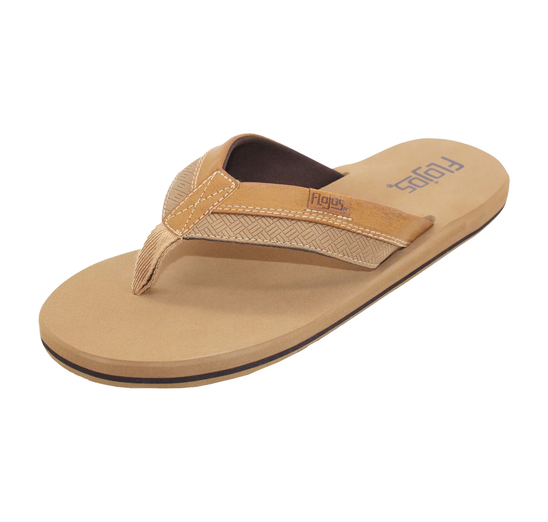 Flojos Ryan Tutone Strap with Arch support Men's Sandal - TAN (846)