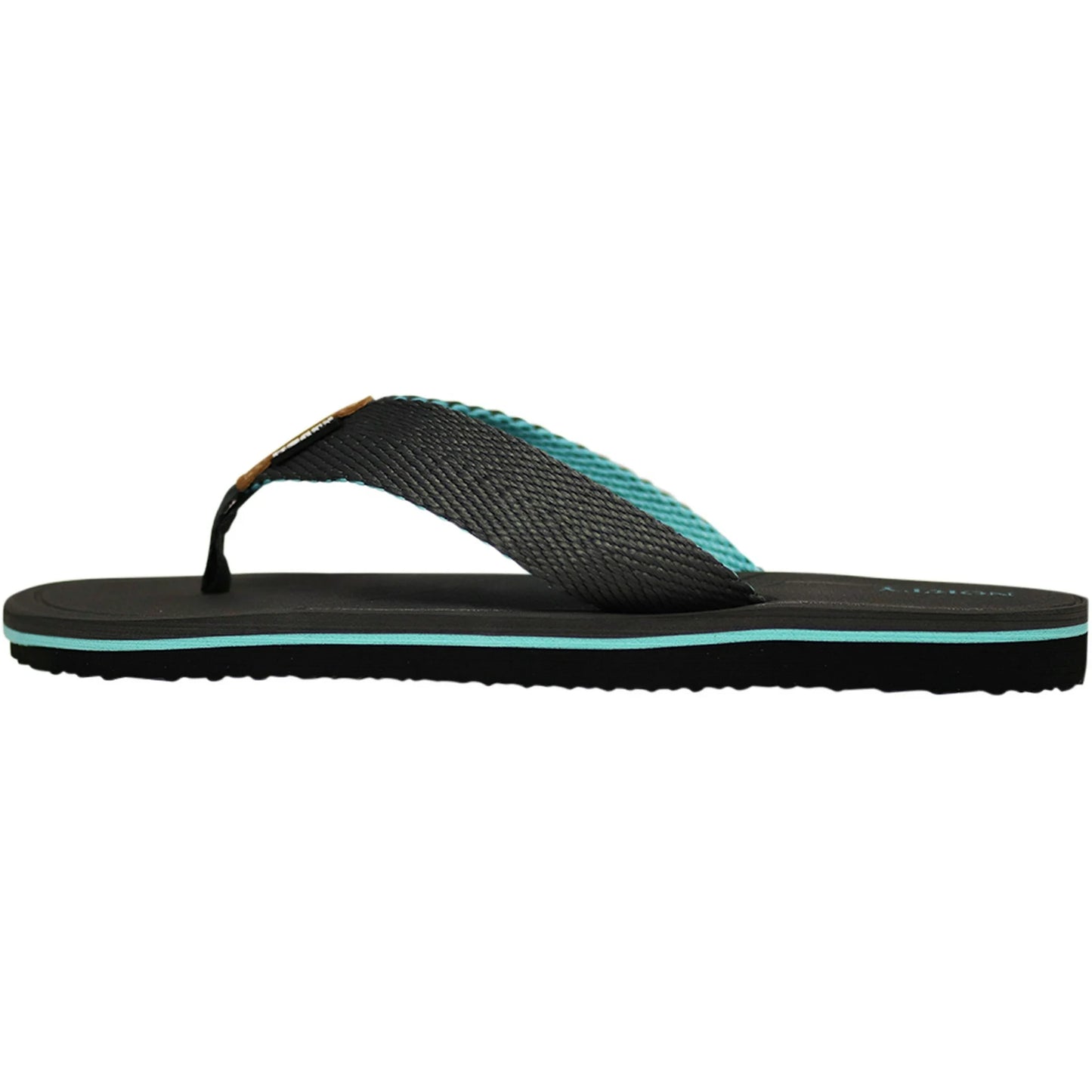 Norty Men's Flip Flop Sandal Grey Turquoise (11115)