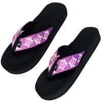 NORTY Women's Resort Sandal Flip Flop Fuchsia Turtle (12270)
