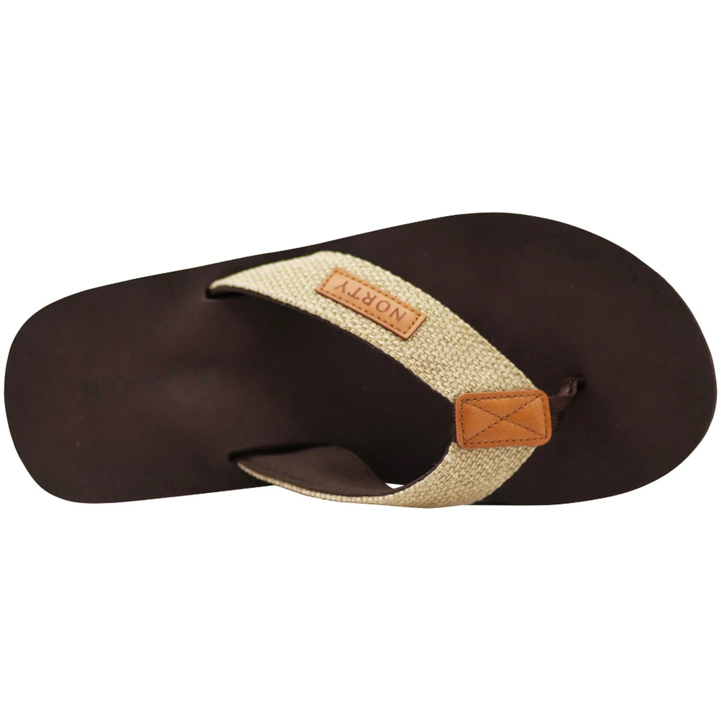 Norty Men's Soft EVA Flip Flop Thong Sandal Shoe - (Brown/Tan) (11060)