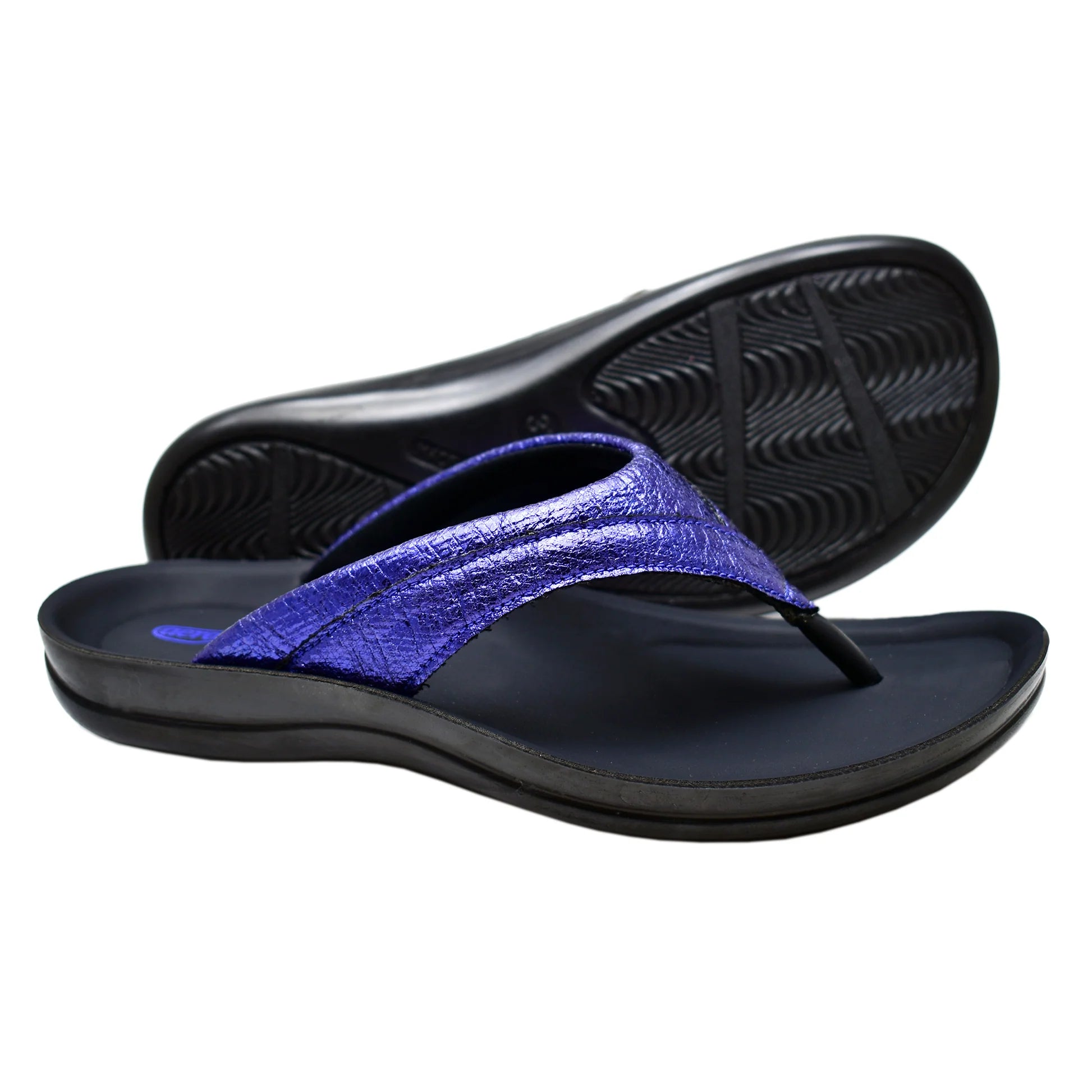 Aerothotic Women's Comfortable Slides, Sela , Blue (L1302)