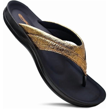Aerothotic Women's Comfortable Slides, Sela , Brown (L1302)