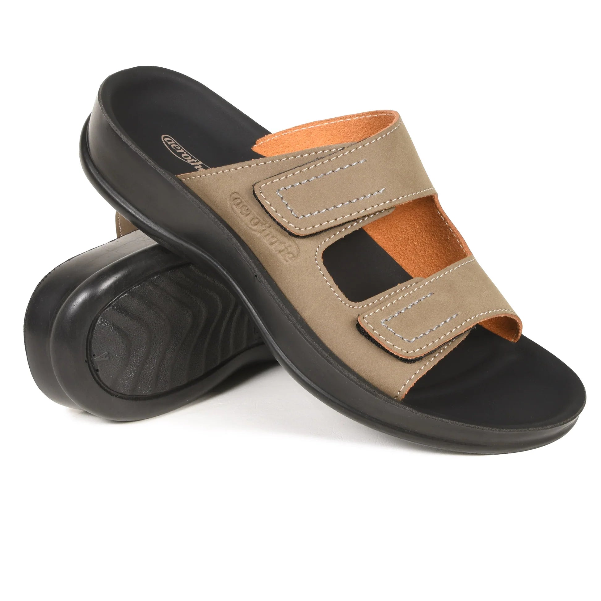 Aerothotic Women's All-Day Wear Sandal, Comfortable, Urania, Khaki 