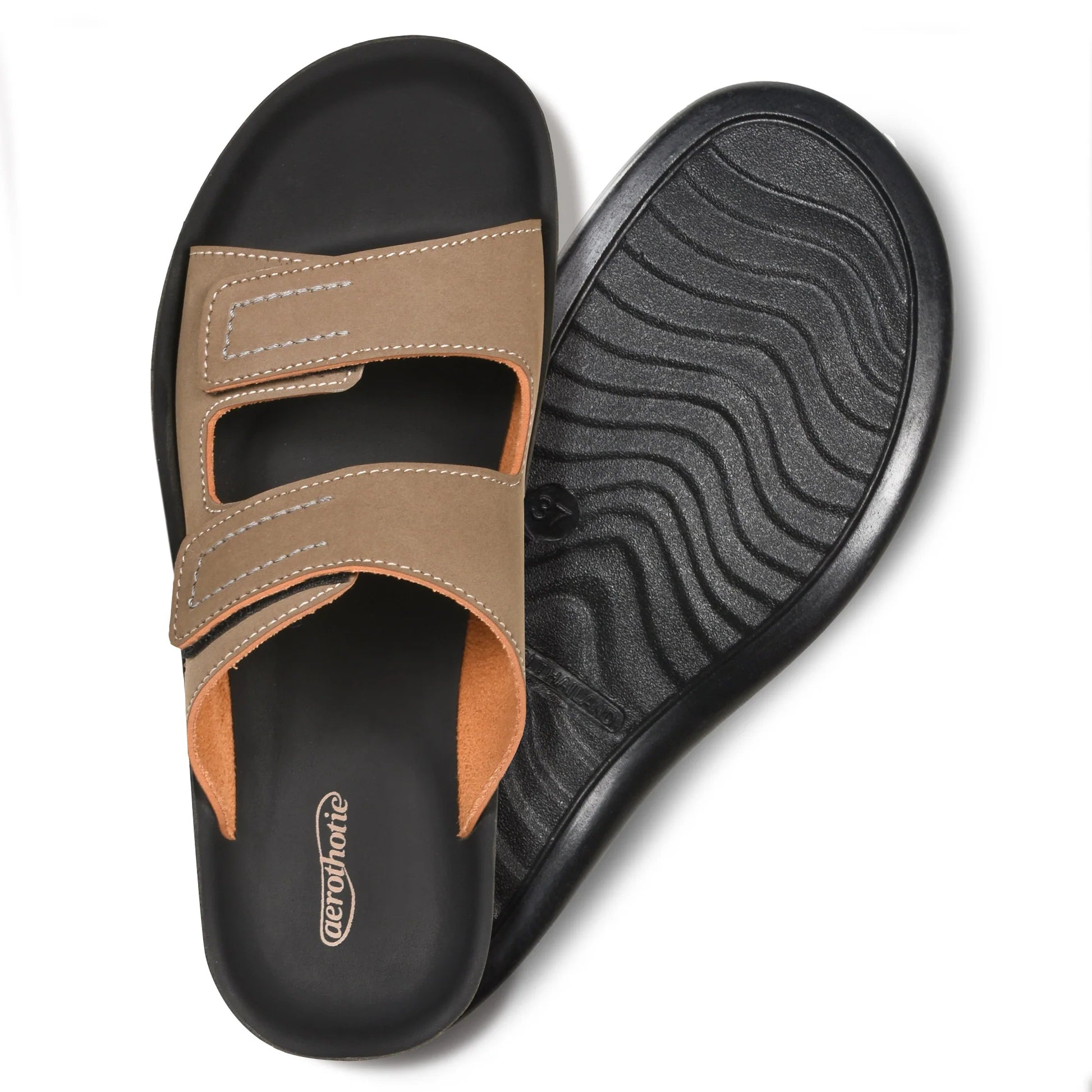 Aerothotic Women's All-Day Wear Sandal, Comfortable, Urania, Khaki 