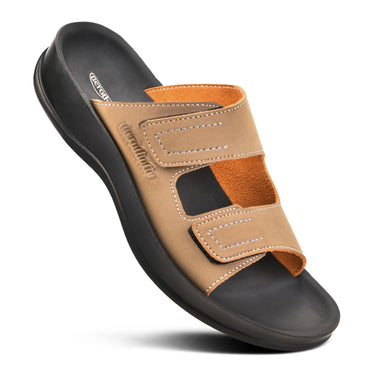 Aerothotic Women's All-Day Wear Sandal, Comfortable, Urania, Khaki 