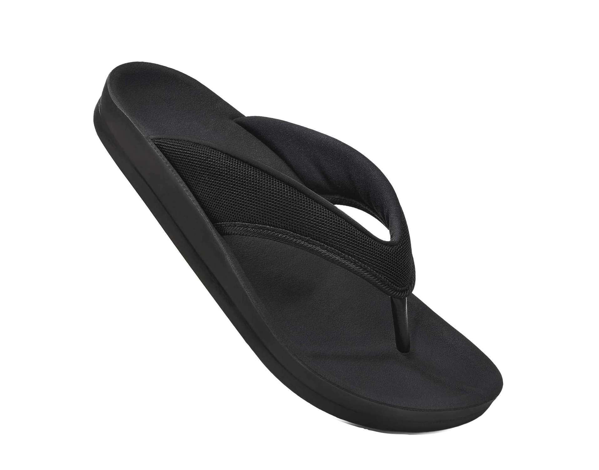 Aerothotic Women's Comfortable Thong Sandal, Enhalus, Black (L0619)