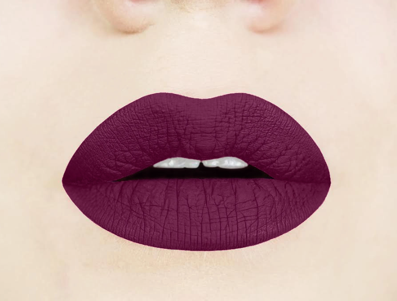 Aromi Beauty Matte Liquid Lipstick, Black Cherry
