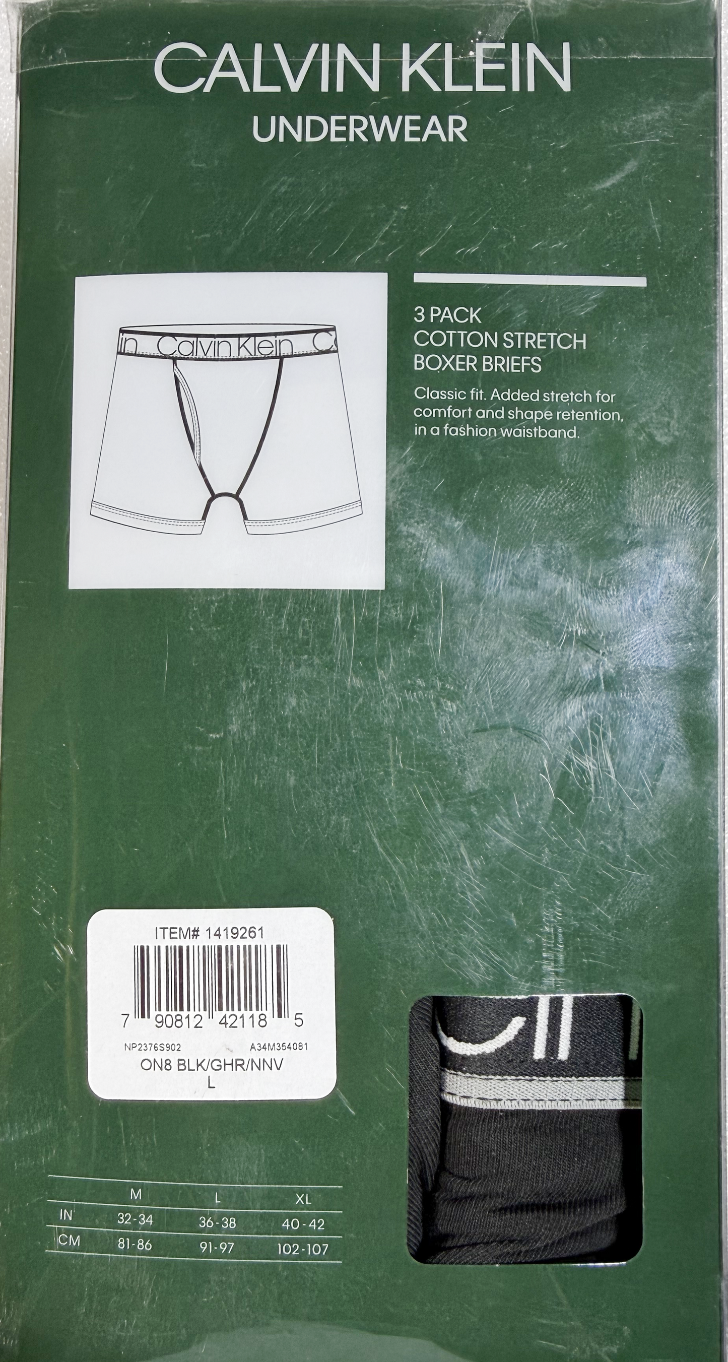 Calvin Klein Men's Cotton Stretch Boxer Brief (3-pack)