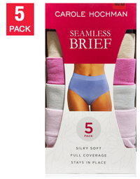 Carole Hochman Ladies' Seamless Brief - Assorted Colors (5-Pack)