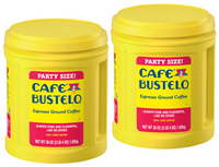 Cafe Bustelo Espresso Dark Roast, Ground Coffee Canister, 36 oz (2-Pack)