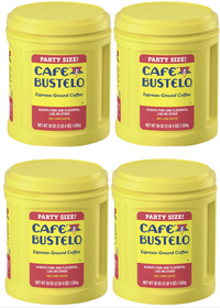 Cafe Bustelo Espresso Dark Roast, Ground Coffee Canister, 36 oz (4-Pack)