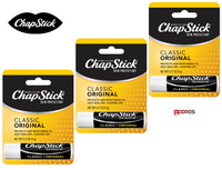 ChapStick Classic Original Lip Balm Tubes, Lip Care - 0.15 Oz (3-Pack)