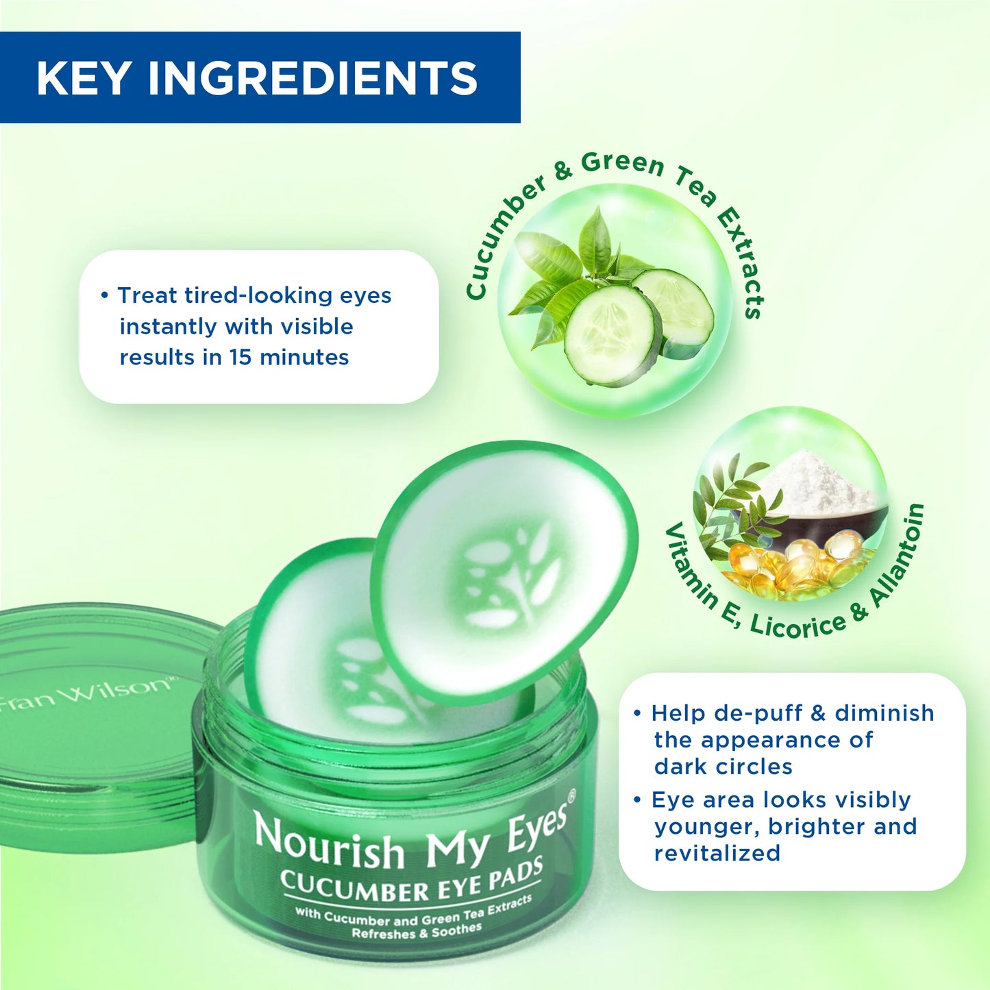 FRAN WILSON Nourish My Eyes Cucumber [01292-000] 36 Count