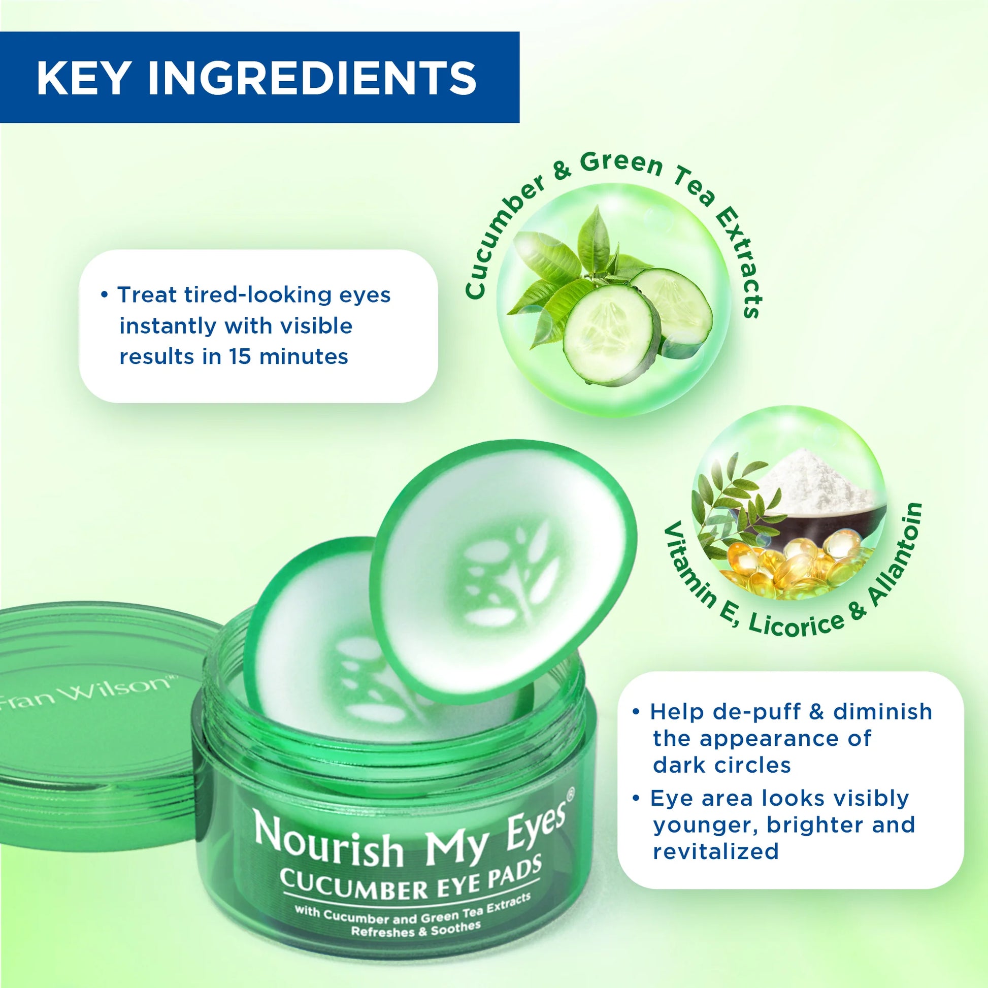 FRAN WILSON Nourish My Eyes Cucumber [01292-000] 36 Count