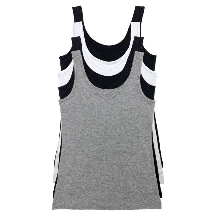 Felina Reversible Cotton Womens Tank Top | (4-Pack)