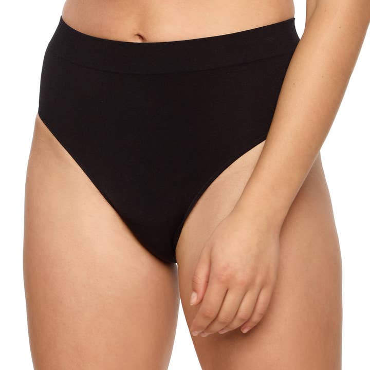 Felina Body Smooth Hi Cut Seamless Brief - Black (5-pack)